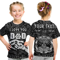 Custom Viking Dad T Shirt Happy Fathers Day Style Runes and Mjolnir LT13 - Wonder Print Shop
