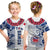 (Custom Personalise Text and Number) Toa Samoa Rugby T Shirt KID Siamupini Ula Fala White LT13 - Wonder Print Shop