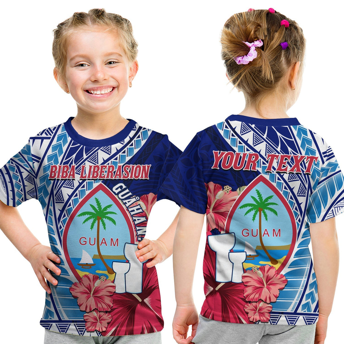 Custom Guam Chamorro T Shirt Happy Liberation Day Latte Stone LT13 - Wonder Print Shop