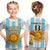 (Custom Text and Number) Argentina Football T Shirt KID FIFA 2022 World Cup Champions LT13 - Wonder Print Shop