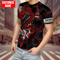 Customized name Native American Chief Skull MMIW Red Hand Shirt T Shirt - Wonder Print Shop