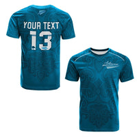 Custom Maori 2021 T Shirt Turquoise Aotearoa Tattoo Custom Text and Number LT13 - Wonder Print Shop