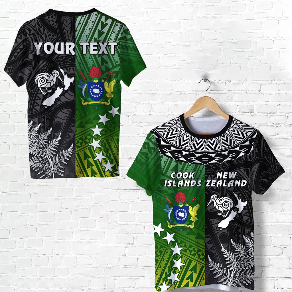 Custom Cook Islands T Shirt Pattern and New Zealand Kiwi LT13 - Wonder Print Shop