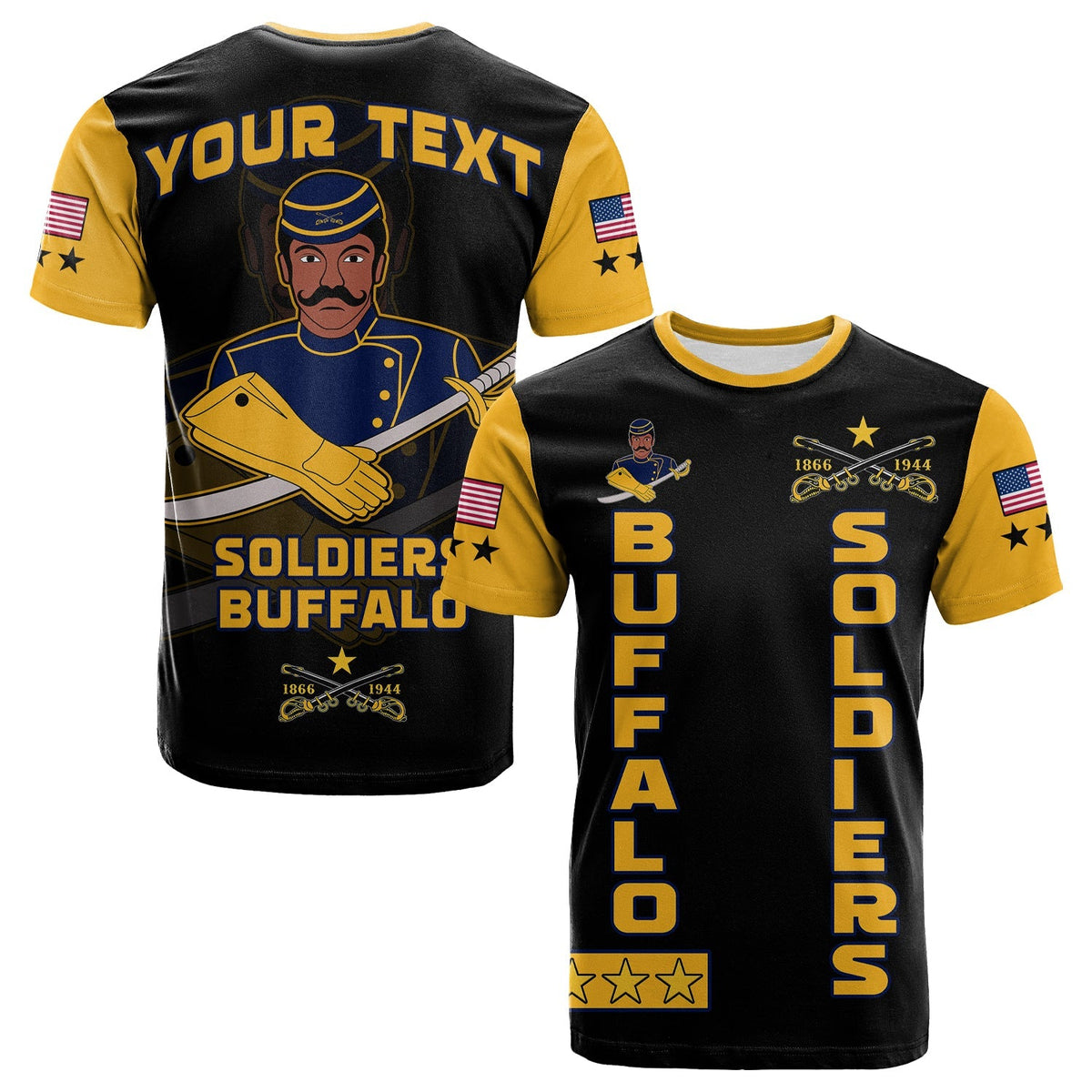 Custom Buffalo Soldiers T Shirt BSMC Club Adore Motorcycle LT13 - Wonder Print Shop