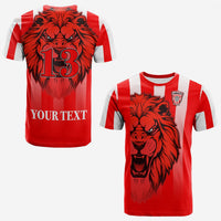 Custom Labasa Football T Shirt Strong Lion of Fiji Custom Text and Number LT13 - Wonder Print Shop