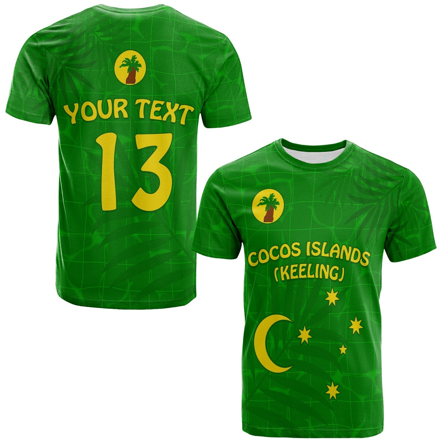 Custom Cocos (Keeling) Islands T Shirt Proud Flag Unique LT13 - Wonder Print Shop