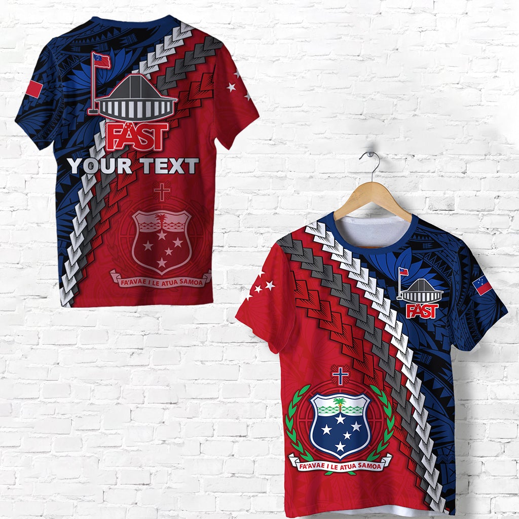 Custom F.A.S.T Samoa T Shirt Polynesian LT13 - Wonder Print Shop