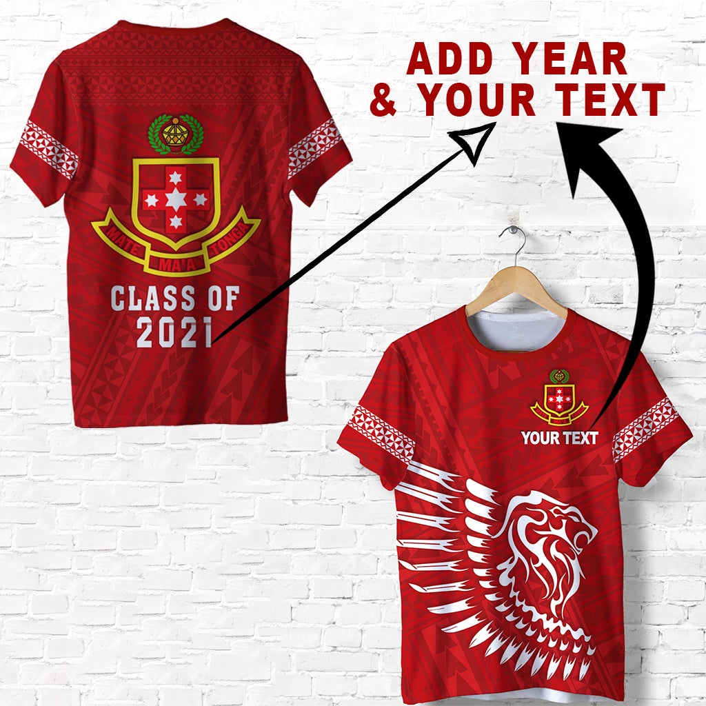 Custom Lion Kolisi Tonga T Shirt Atele Year Class and Your Text LT13 - Wonder Print Shop