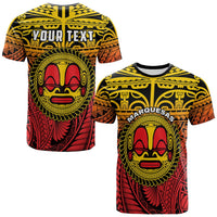 Custom Marquesas Islands T Shirt Mata Tiki Polynesian Pattern LT13 - Wonder Print Shop