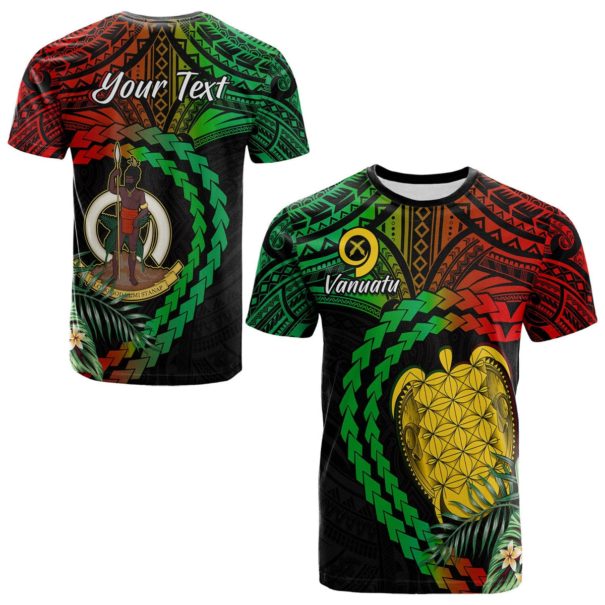 Custom Vanuatu Heart Polynesian T Shirt Turtle Sand Drawings LT13 - Wonder Print Shop