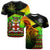 Custom Jamaica Lion T Shirt Jamaican Pattern Version Reggae Colors LT13 - Wonder Print Shop