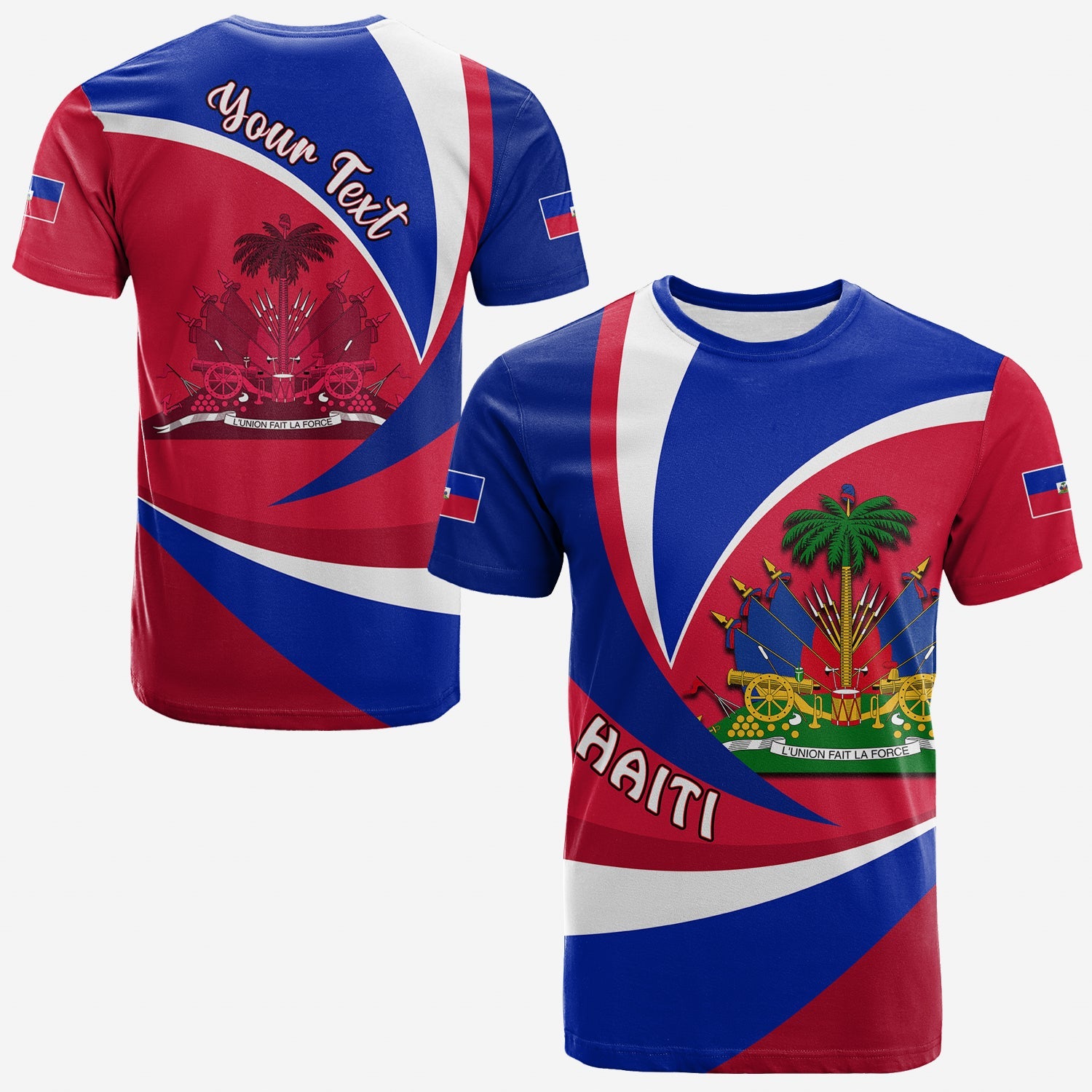 Custom Haiti T Shirt Style Color Flag LT13 - Wonder Print Shop