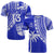 Custom Text and Number Fiji Rugby Sevens T Shirt Fijian 7s Tapa Polynesian Blue Ver.02 LT13 - Wonder Print Shop