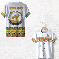 Custom Eritrea T Shirt Mix Eritrean Cross Version White LT13 - Wonder Print Shop
