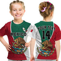 (Custom Text and Number) Mexico T Shirt KID Mexican Aztec Pattern - Wonder Print Shop