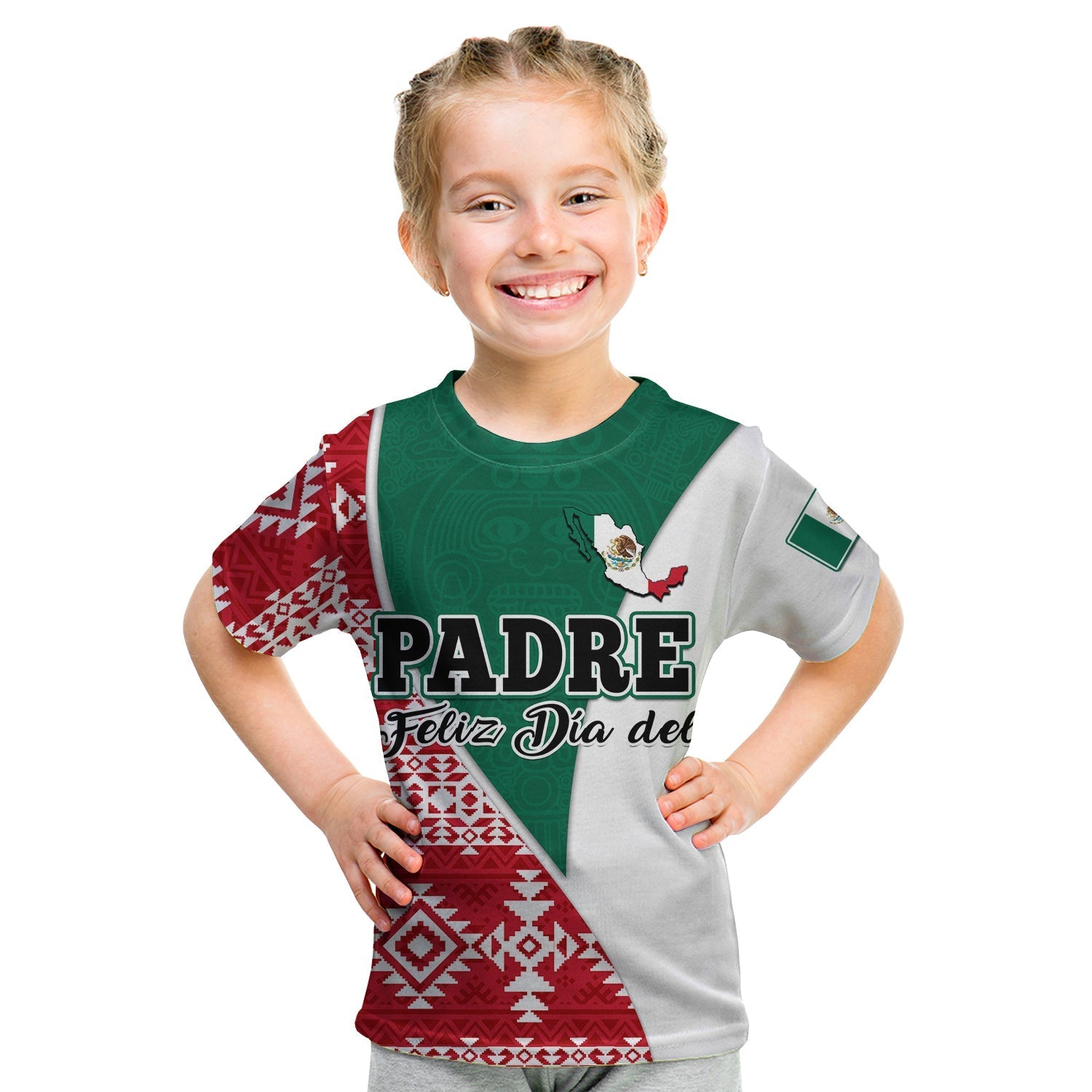 custom-personalised-happy-mexico-fathers-day-t-shirt-kid-mexican-aztec-pattern
