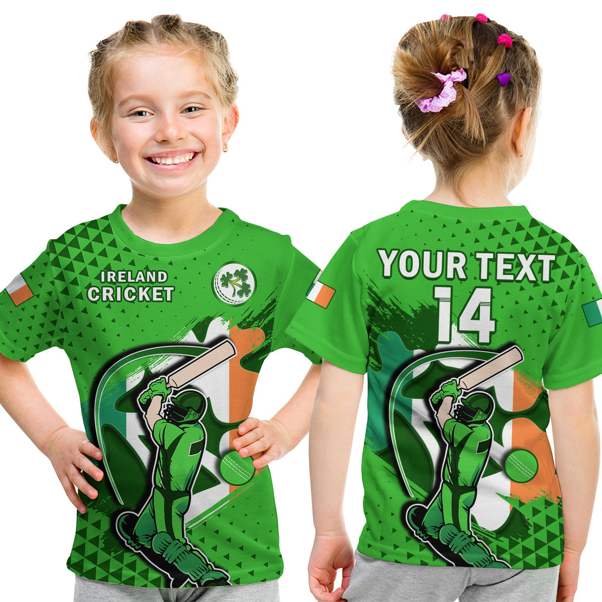 Custom Ireland Cricket T Shirt Irish Flag Shamrock Sporty Style - Wonder Print Shop
