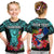 Custom Guam Chamorro T Shirt Guaman Latte Stone Tropical Flowers Turquoise Style - Wonder Print Shop