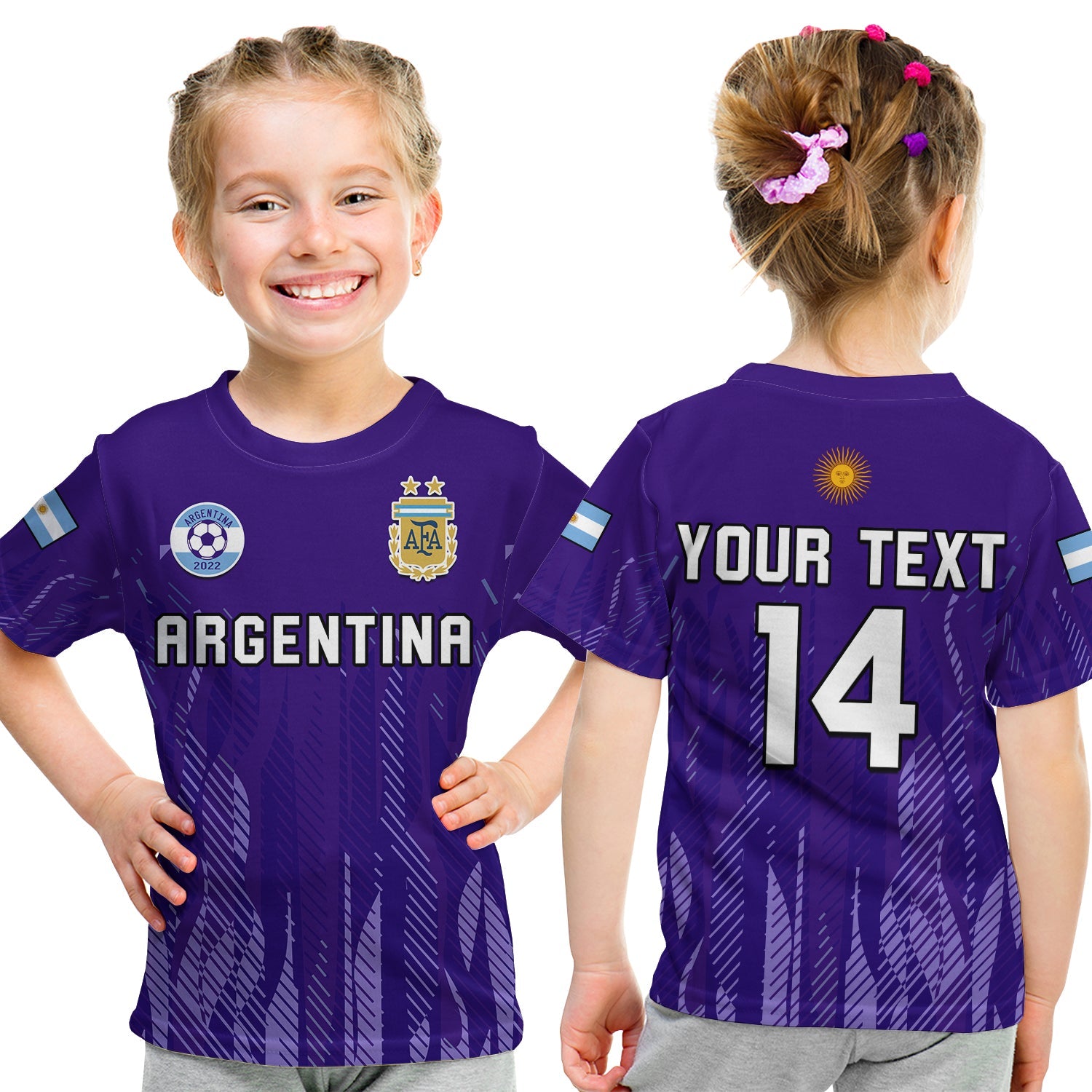 custom-text-and-number-argentina-football-t-shirt-kid-vamos-la-albiceleste-2022-newest-style