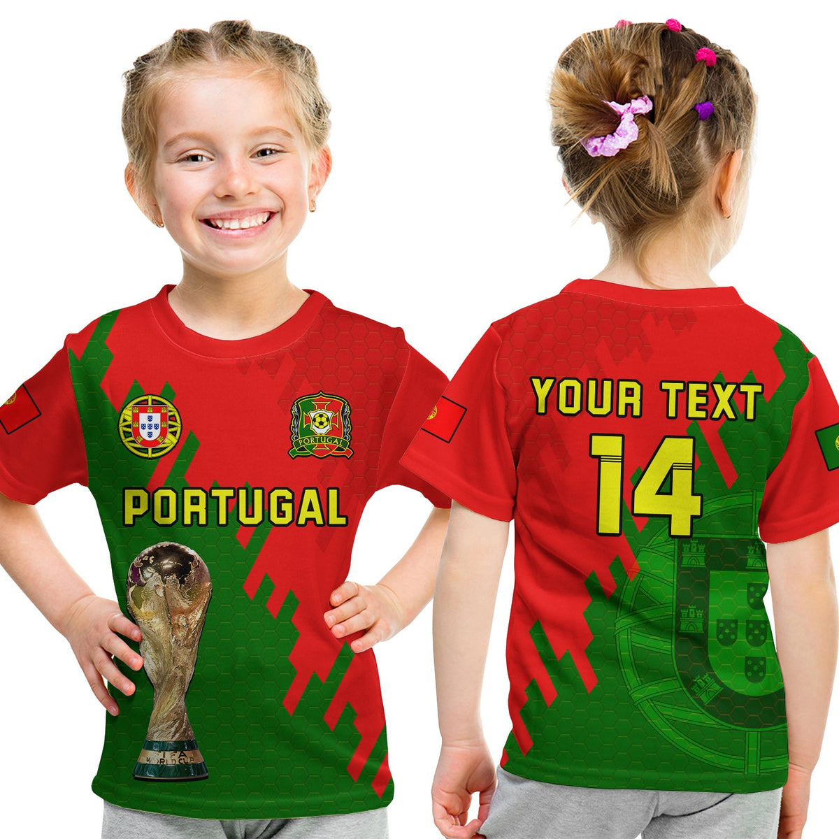 Custom Portugal Football T Shirt Champions WC 2022 - Wonder Print Shop