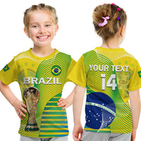 Custom Brazil Football T Shirt Canarinha Champions WC 2022 - Wonder Print Shop