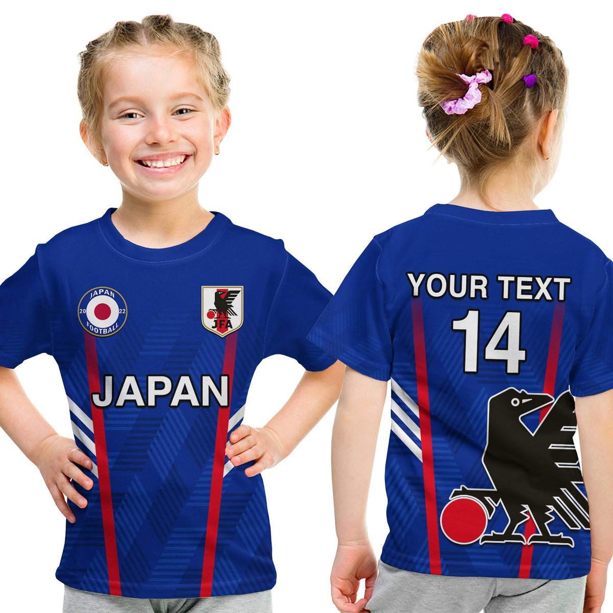 Custom Japan Football T Shirt Samurai Blue World Cup 2022 - Wonder Print Shop