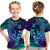 Custom Polynesian T Shirt Purple Paradise Hawaiian Tribal Hammerhead Shark - Wonder Print Shop