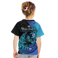 Custom Mauis Fish Hook T Shirt Polynesian Turquoise Gradient Version - Wonder Print Shop