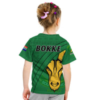 South Africa Rugby T Shirt Bokke Springbok With African Pattern Stronger Together - Wonder Print Shop