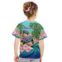 Custom Polynesian Turtle Coconut Tree And Orchids T Shirt - Wonder Print Shop