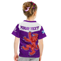 Custom Scottish Rugby T Shirt Map Of Scotland Thistle Purple Version - Wonder Print Shop