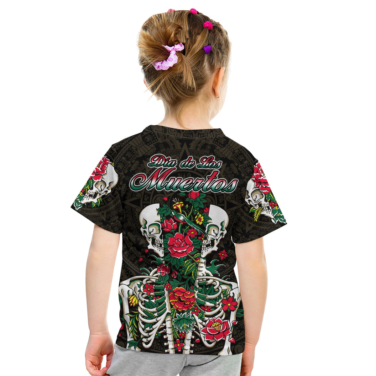 Mexico T Shirt Floral Skull Dia De Los Muertos - Wonder Print Shop