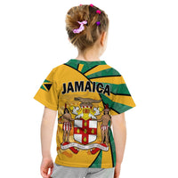 Jamaica Athletics T Shirt KID Jamaican Flag Mix Lion Sporty Style - Wonder Print Shop