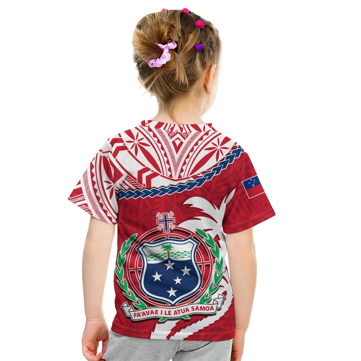 Samoa T Shirt Nationaln Coat Of Arms With Coconut Red Style - Wonder Print Shop