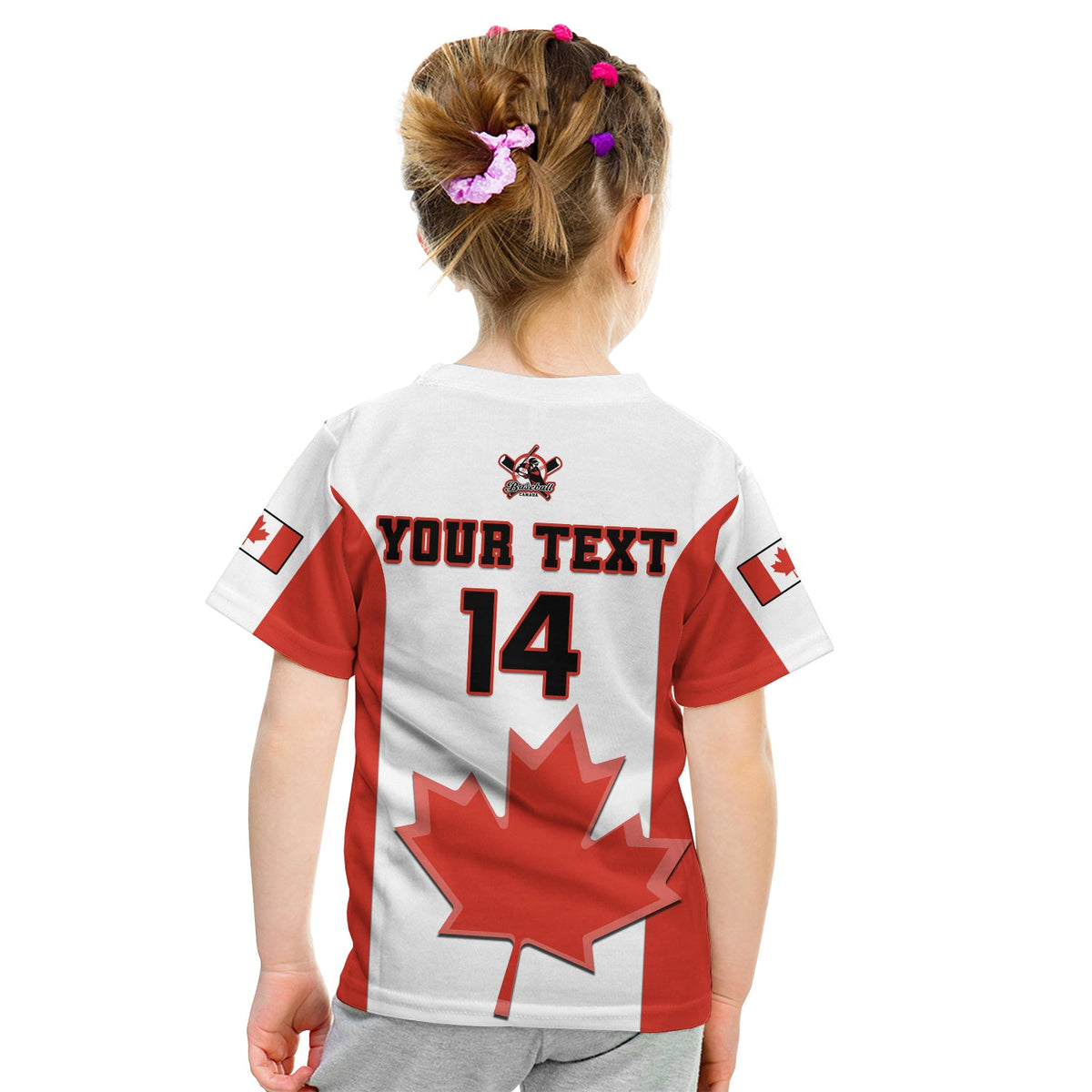 (Custom Text And Number) Canada Baseball 2023 T Shirt KID Canadian Maple Leaf Sporty - Wonder Print Shop