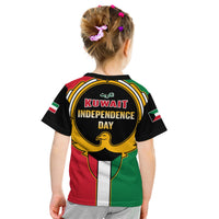 Kuwait T Shirt KID Happy Independence Day With Coat Of Arms - Wonder Print Shop