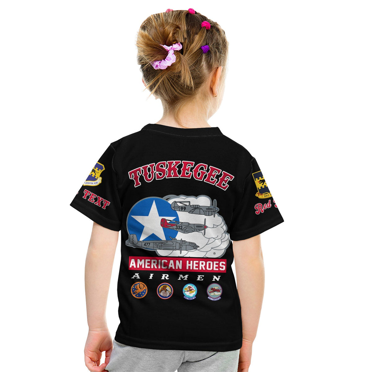 Custom Tuskegee Airmen T Shirt Red Tail Angels American Heros - Wonder Print Shop