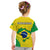 Brazil Football T Shirt KID Brasil Map Come On Canarinho Sporty Style - Wonder Print Shop