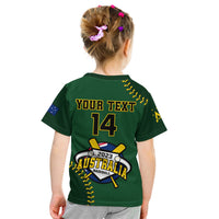 (Custom Text And Number) Australia Baseball 2023 T Shirt KID Go Aussie - Wonder Print Shop