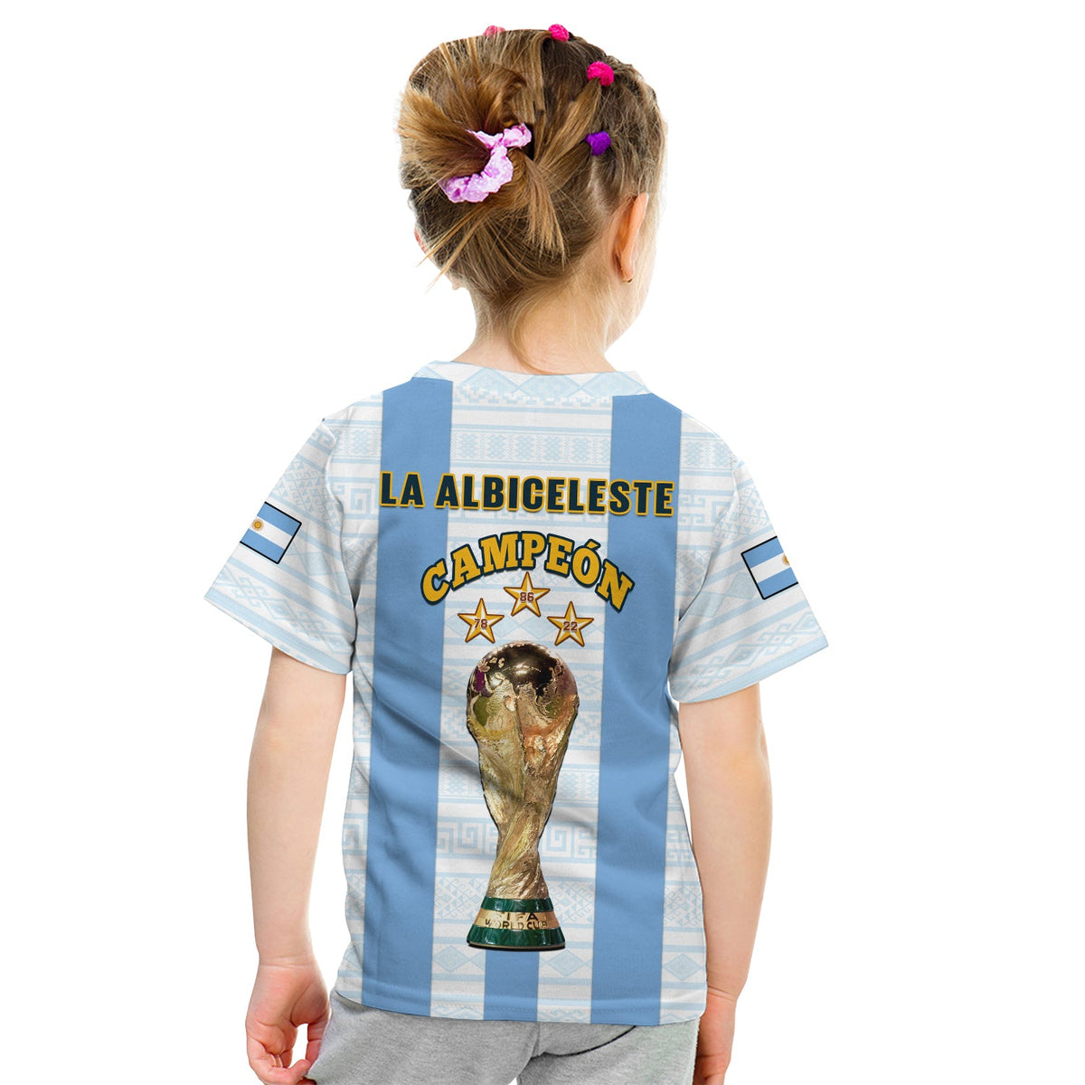 Argentina Football T Shirt World Cup La Albiceleste 3rd Champions Proud - Wonder Print Shop