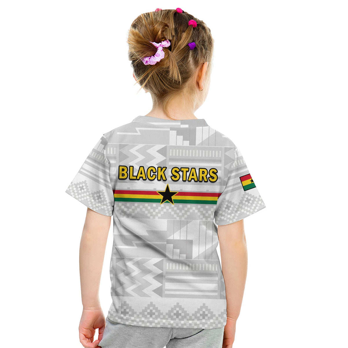 Ghana Football T Shirt Black Stars Kente World Cup 2022 White - Wonder Print Shop