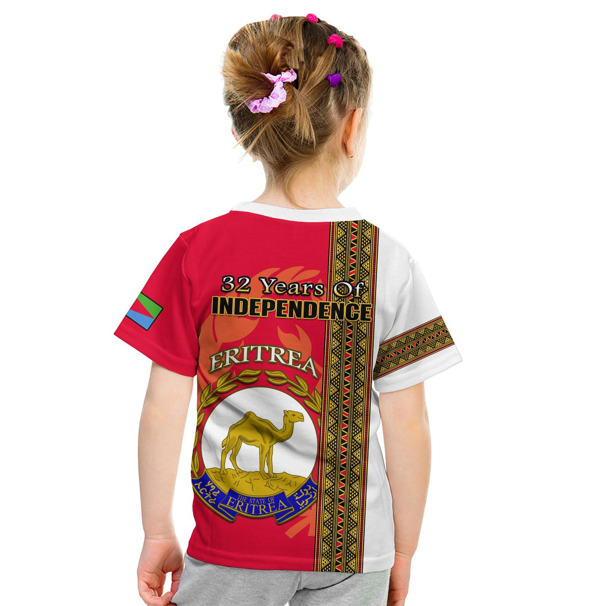 Eritrea T Shirt KID African Pattern Happy Independence Day Version White - Wonder Print Shop