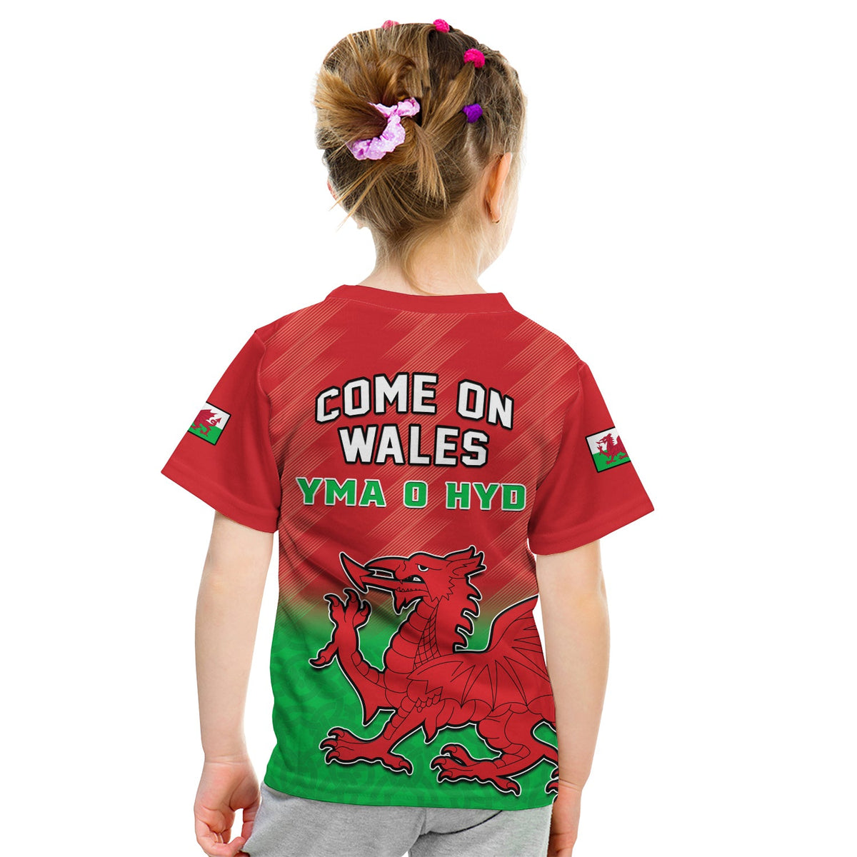 Wales Football T Shirt KID World Cup 2022 Come On Cymru Yma O Hyd - Wonder Print Shop
