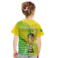 Brazil Football T Shirt KID Canarinha Champions WC 2022 - Wonder Print Shop
