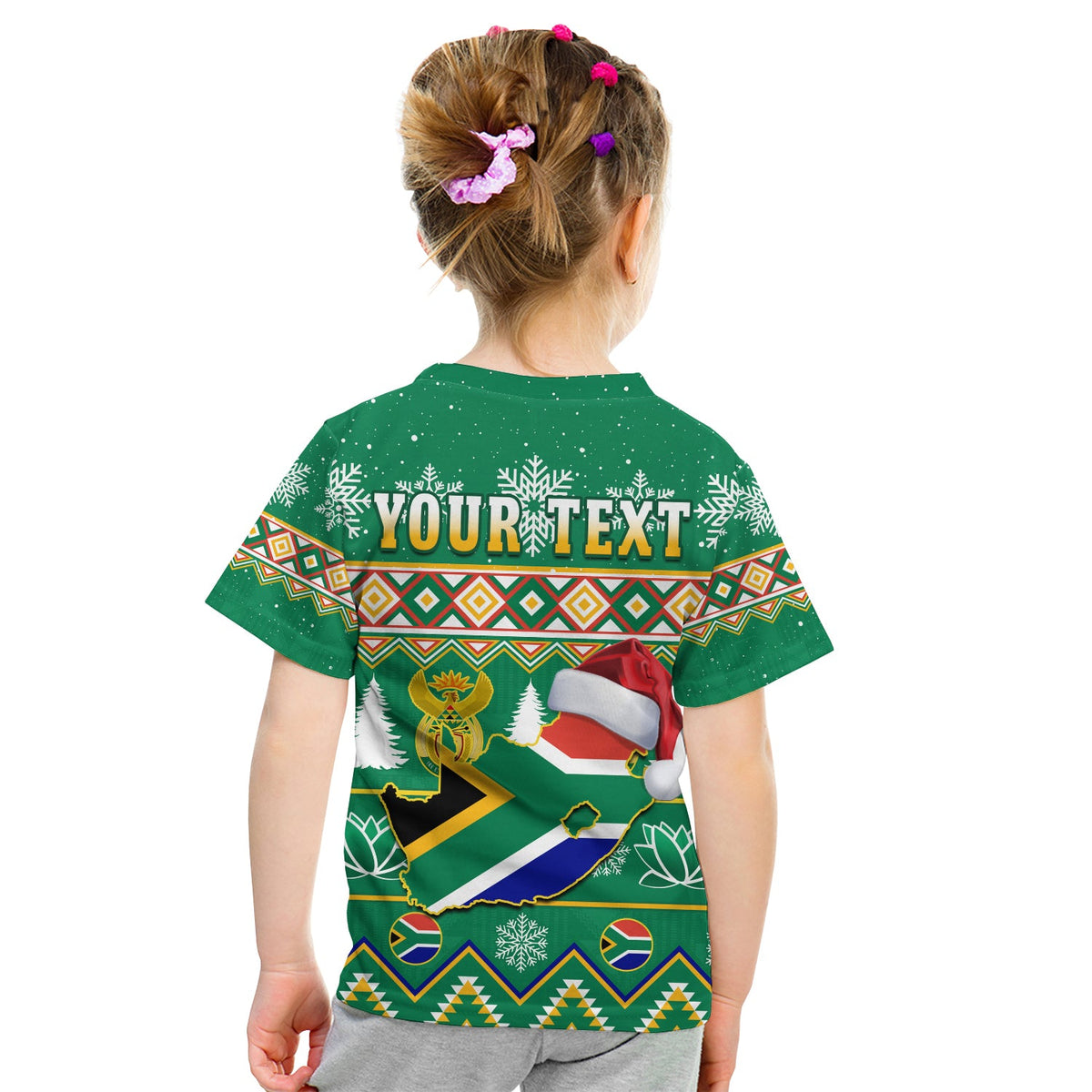 Custom South Africa Christmas T Shirt King Protea Geseende Kersfees - Wonder Print Shop