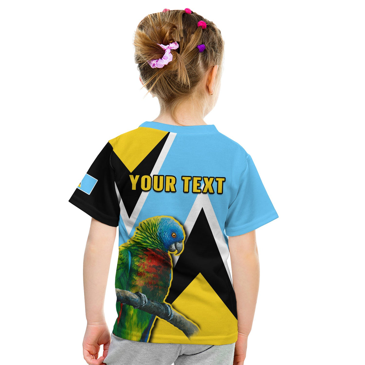 Custom Saint Lucia T Shirt Saint Lucian Parrot Simple Style - Wonder Print Shop