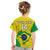 (Custom Text And Number) Brazil Football T Shirt KID Brasil Map Come On Canarinho Sporty Style - Wonder Print Shop