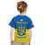 Custom Personalised Ukraine T Shirt KID Ukraine Gold Trident Slava Ukraini Blue - Wonder Print Shop