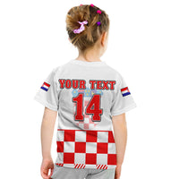 Custom Croatia Football T Shirt Hrvatska Checkerboard Red Version - Wonder Print Shop