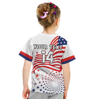 (Custom Text And Number) United States Football T Shirt KID The Yanks USA World Cup 2022 - Wonder Print Shop